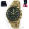 New 2023 Omega Speedmaster Moonshine Green 310.60.42.50.10.001 42mm Yellow Gold B/P