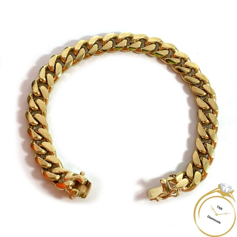 Miami Cuban Solid Heavy Link 10k Yellow Gold Chain Bracelet 9.5" 10.2mm - 70 Grams