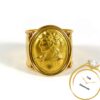 Solid Heavy 18k Yellow Gold Roman Soldier Cameo Ring SZ 7.5