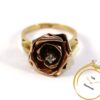 14k Rose Gold and 14k Yellow Gold Floral Rose Ring