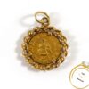 Mexican 1865 22k Yellow Gold Coin Pendant Charm