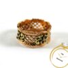 Antique 14k Rose and Yellow Gold Patterned Ruby Ring SZ 6.5