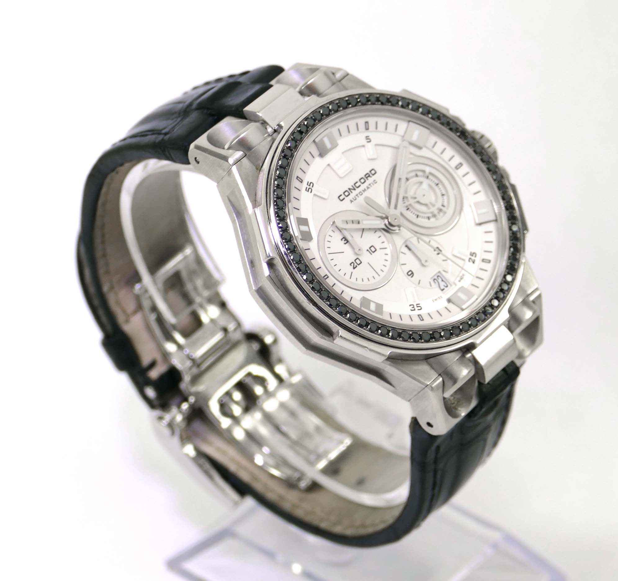 Concord C2 Chronograph Black Frost Factory Black Diamond