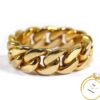 Men's Cuban Link 10k Yellow Gold Ring - SZ 10.75 - 14.4g