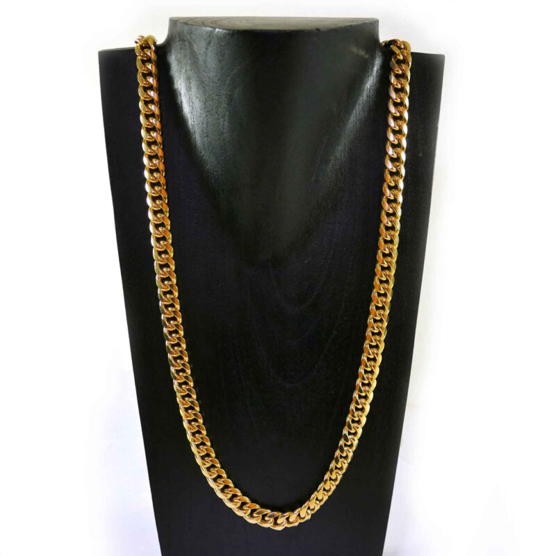 Miami Cuban Hollow Link 10k Yellow Gold Chain Necklace 30.5" 9.3mm
