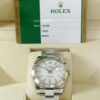 New Rolex Datejust 41 126334 with a white dial, shown with its guarantee card and box.