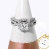 Neil Lane GSI Cert 2.20ct TW Princess Diamond 14k White Gold Engagement Ring Set
