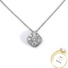 Women's .75ct Diamond Cluster 14k White Gold Necklace Pendant
