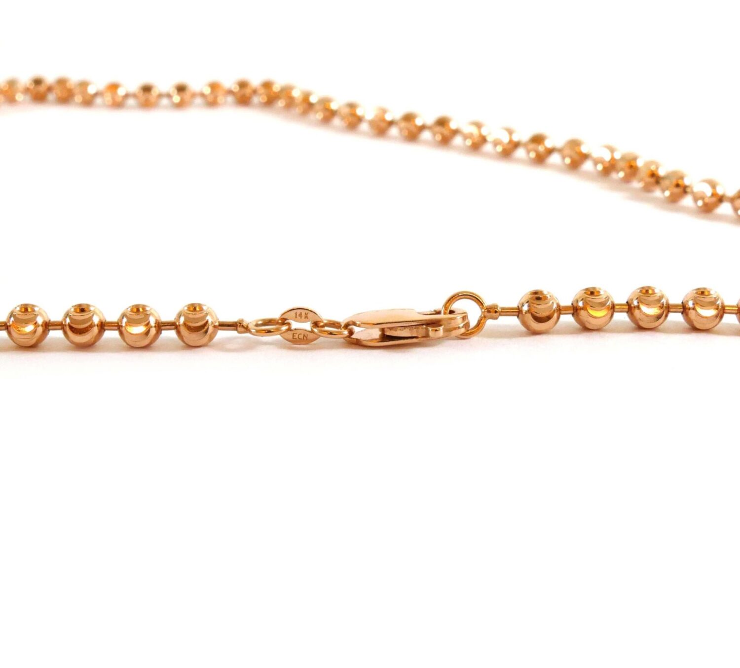 thumbnail image 2 of 2mm Moon-Cut Ball Bead Link Chain Necklace - .925 Italian Sterling Silver (16-36 Inches, Lobster Claw) 2 of 6