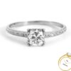 .59ct Antique Diamond Solitaire Platinum Milgrain Wedding Engagement Ring