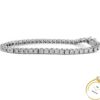 Diamond tennis bracelet. Women's 5ct 14k white gold bracelet.