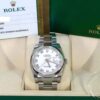 NOS Full Stickers Rolex Datejust 36mm 116200 White Roman Oyster Band Box Papers