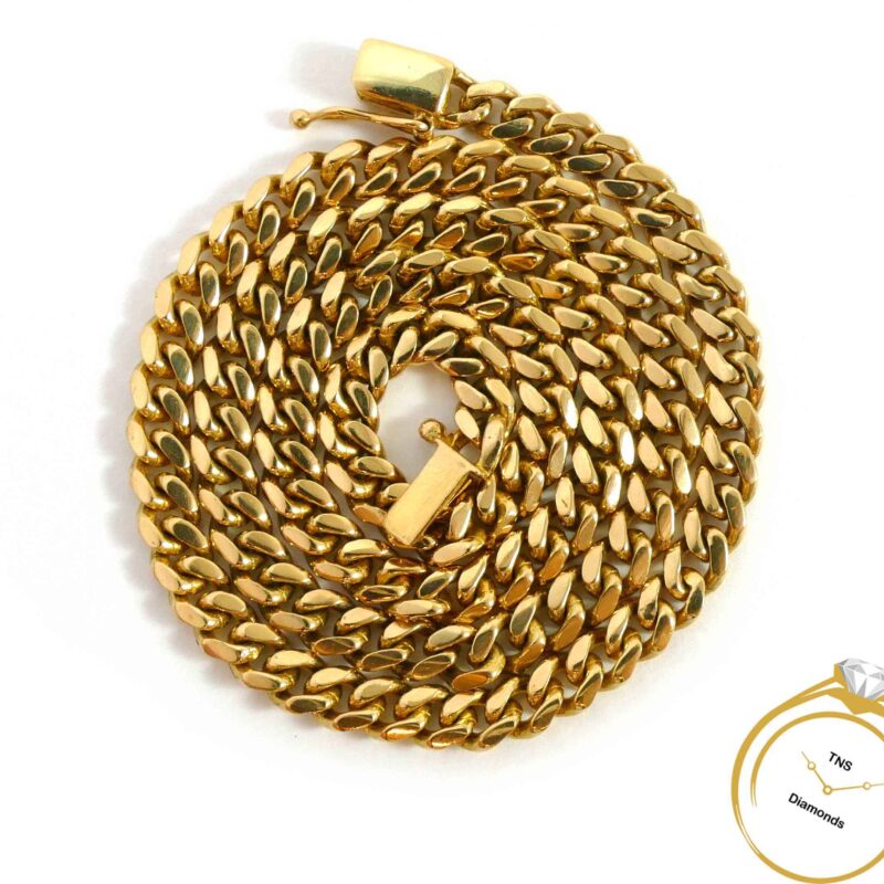 Cuban Link 18k Yellow Gold Chain Necklace 20" 58 grams