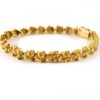 Solid Gold Nugget Unique Link 14k Yellow Gold Bracelet