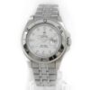Tudor Prince Date Mini Sub 73190 watch with a stainless steel band and white dial, displaying the date.