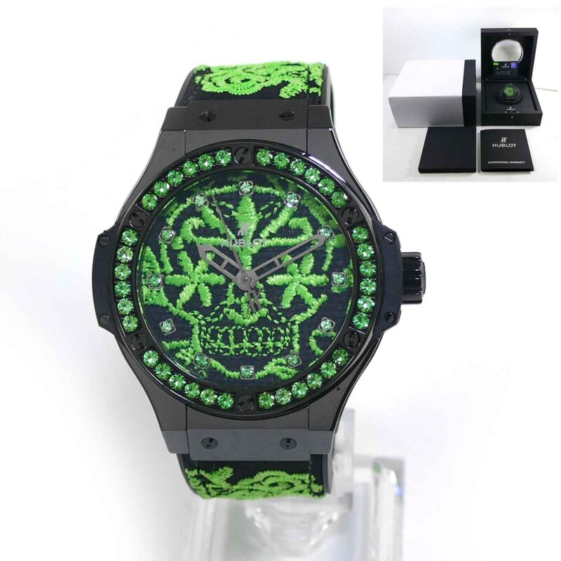 Hublot Big Bang Sugar Skull Malachite Green 41mm 343.CG.6590.NR.1222 Box Papers