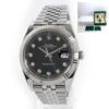 Rolex Datejust Factory Black Diamond 41mm Steel Jubilee 126334 Box Papers