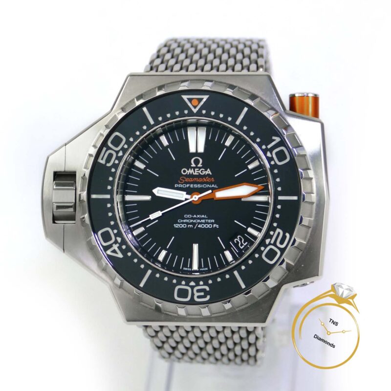 Omega Seamaster PLOPROF 1200M Co Axial 55 x 48mm + Mesh Bracelet Box Papers