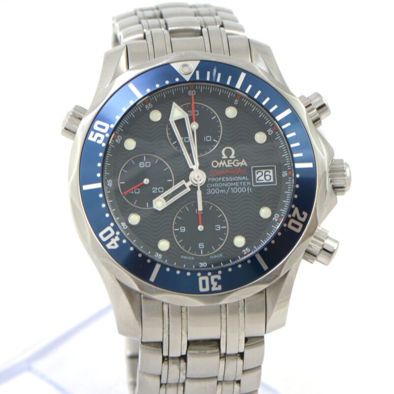 Omega Seamaster Bond Chronograph Blue Dial 2225.80.00 2225.80 41.5mm Automatic