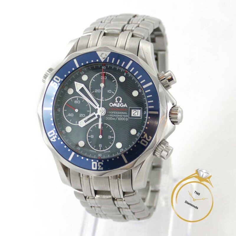 Omega Seamaster Bond Chronograph Blue Wave Dial 2225.80.00 2225.80 41.5mm Auto