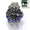 Rolex Batgirl 126710BLNR, a blue and black 40mm watch with box and papers.