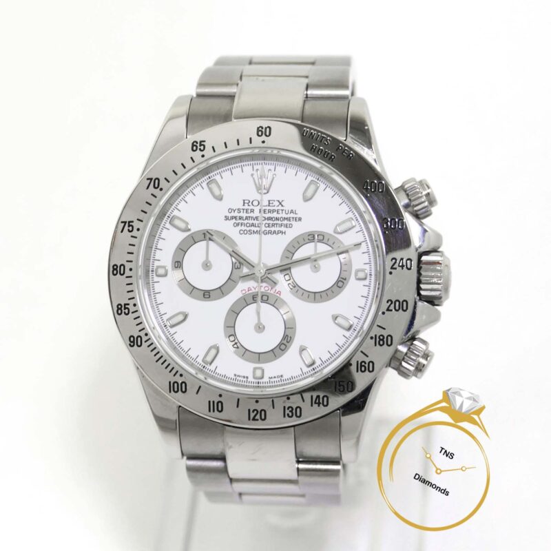 Rolex Daytona 116520 Steel White Dial 40mm K Serial Box Papers Complete