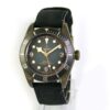 Tudor Heritage Black Bay Bronze watch with slate grey dial and bronze case on a black strap.