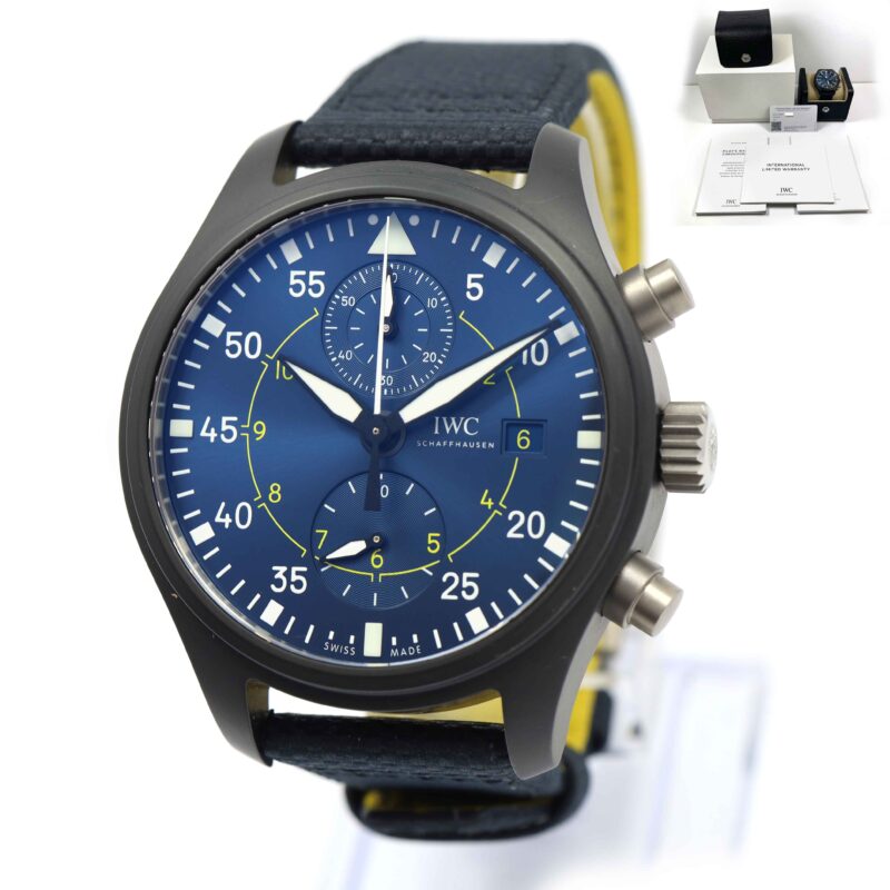 IWC Pilot Blue Angels IW389008 44MM Blue Dial Ceramic Box Papers