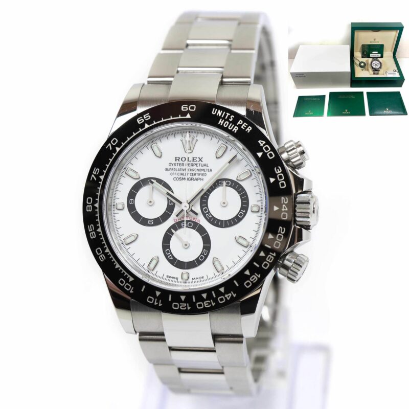 2023 Rolex Daytona Panda Dial 116500LN 40MM White Dial Ceramic Bezel Box Papers
