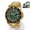 2005 Unpolished Rolex GMT-Master II 116718LN 40MM 18K Yg Green Dial Box Booklets D-Serial