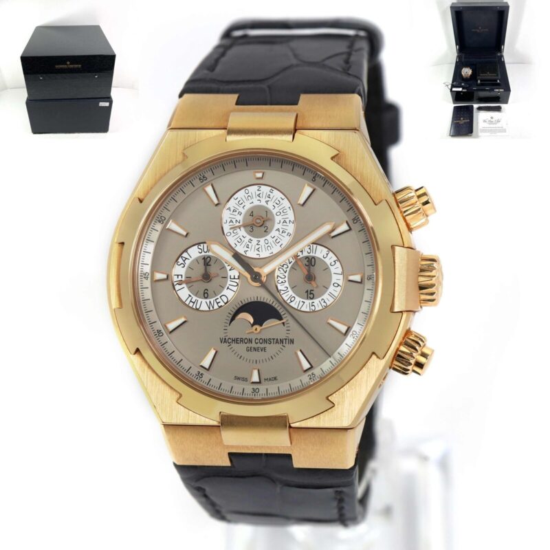 Vacheron Constantin Overseas Chrono Perpetual 49020 42MM Rose Gold Box Papers