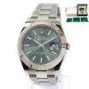 2022 Rolex Datejust 126334 41MM Mint Green Dial Fluted Oyster Box Papers