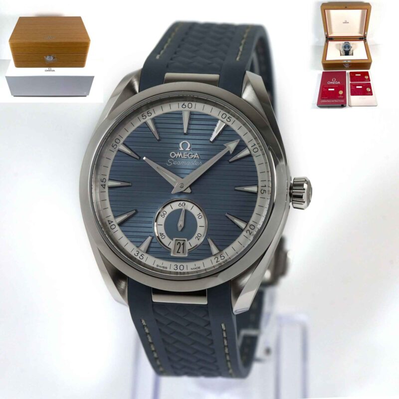 Omega Seamaster Aqua Terra Small Seconds 220.12.41.21.03.005 41MM Blue Dial Box Papers