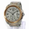 Cartier Calibre De Cartier 3389 W7100036 42MM Silver Dial Rose Gold Two-Tone