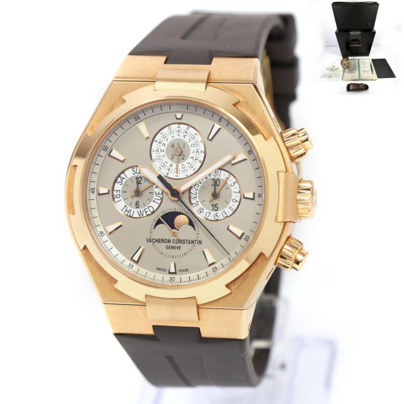 Vacheron Constantin Overseas Chrono Perpetual 49020 42MM Rose Gold Box Papers