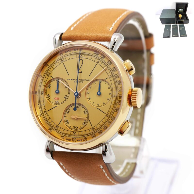 Unworn Audemars Piguet [RE]MASTER01 26595SR 40MM Gold Dial 18K Rg/ss Box Papers