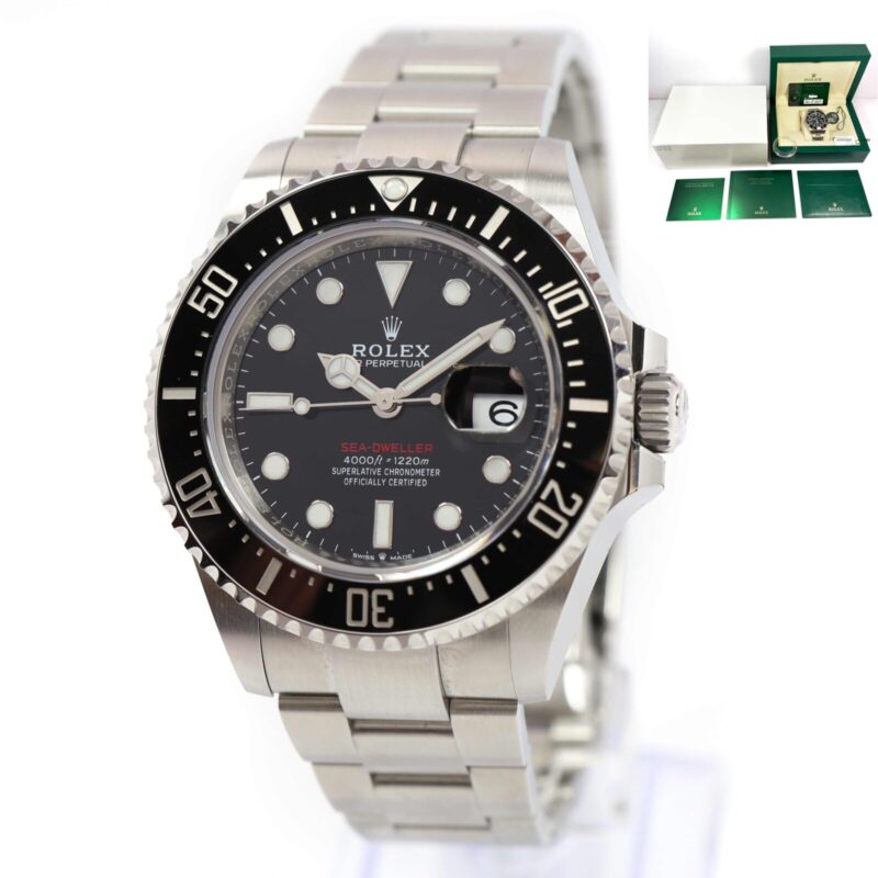 2023 Rolex Sea-Dweller Red Letter 126600 43MM Black Dial Steel Box Papers