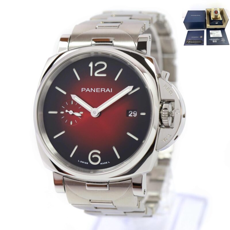 2024 Panerai Luminor Due PAM01539 42MM Burgundy Steel Box Papers
