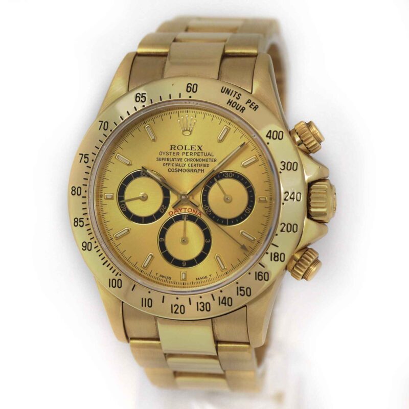 1991 Rolex Daytona 40MM 16528 Champagne Dial 18K Yg Zenith Movement N-Serial