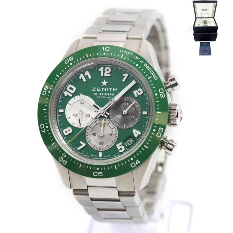 2023 Zenith Chronomaster Sport Aaron Rodgers 03.3117.3600 41MM Green B/p
