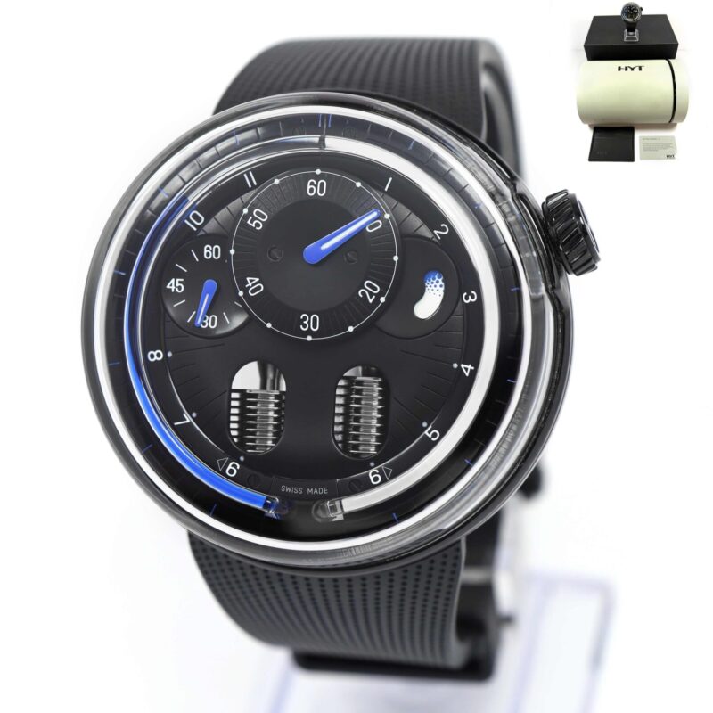 Hyt H0 Blue Night 048-Dl-93-Bf-Ru 48MM Black Dlc Stainless Steel Box