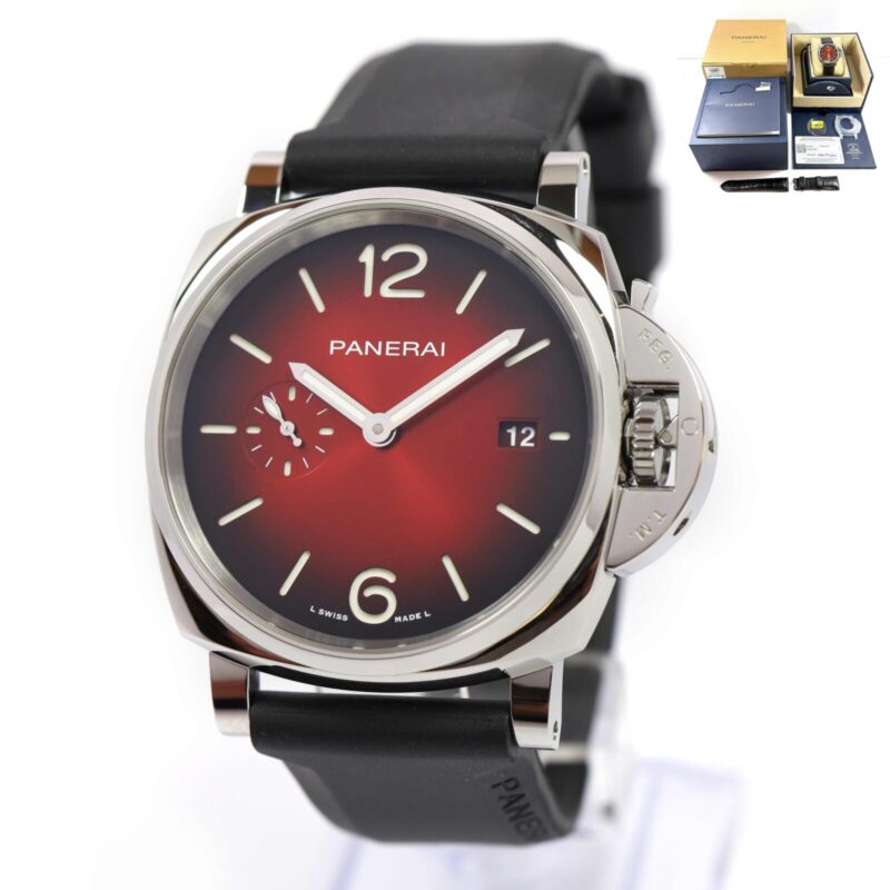 New 2024 Panerai Luminor Due PAM01424 42MM Burgundy Dial Box Papers