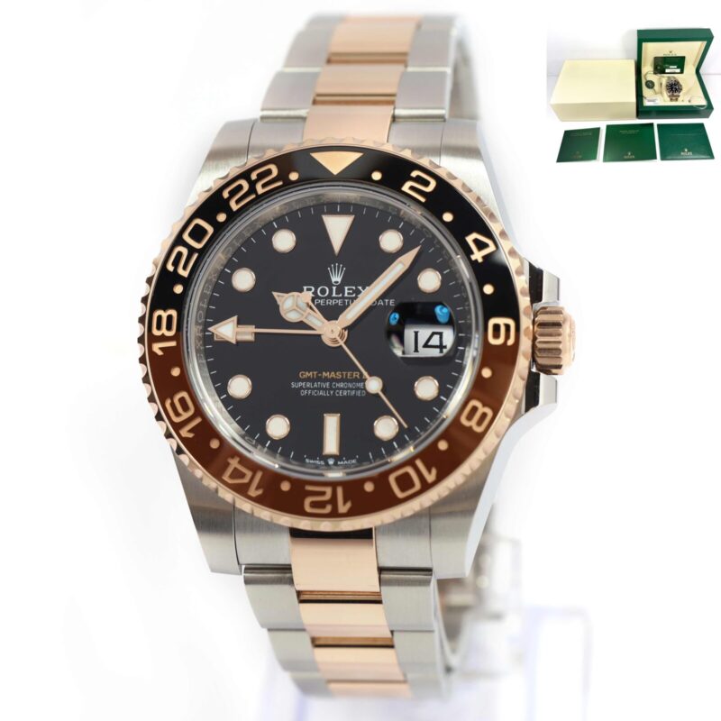 2024 Rolex GMT-Master II Rootbeer 126711CHNR 40MM 18K Rose Gold Box Papers