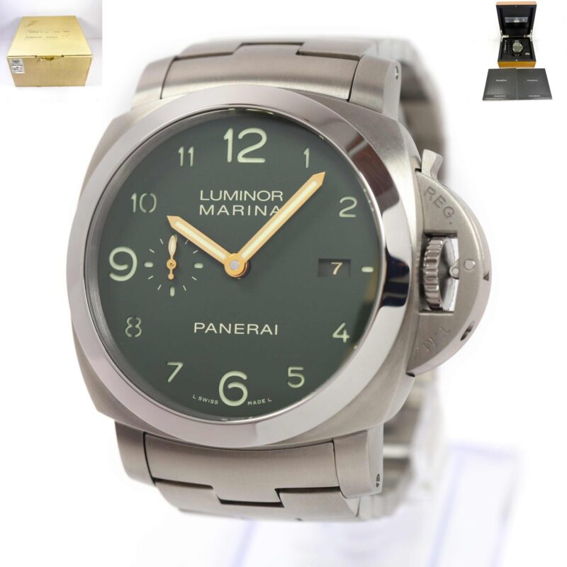 Panerai Luminor 1950 Harrods Edition PAM00693 44MM Titanium Green Box Papers