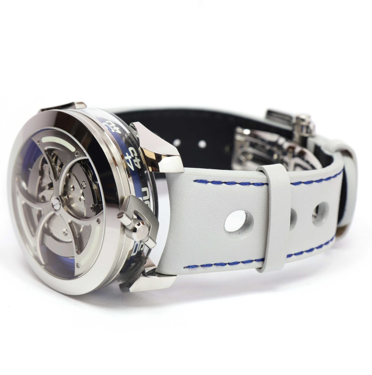 Mb&f M.a.d. 1 Blue Edition 42MM Stainless Steel Box Papers