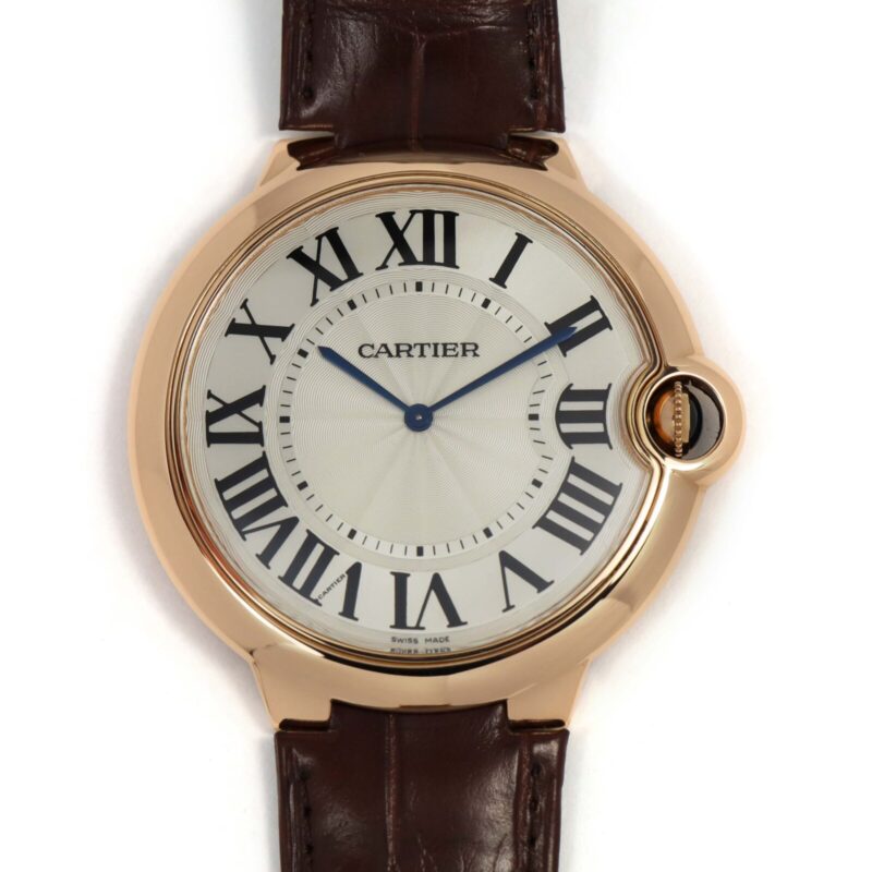 Cartier Ballon Bleu Extra Thin Xl 3376 W6920054 46MM 18K Rose Gold Deployant