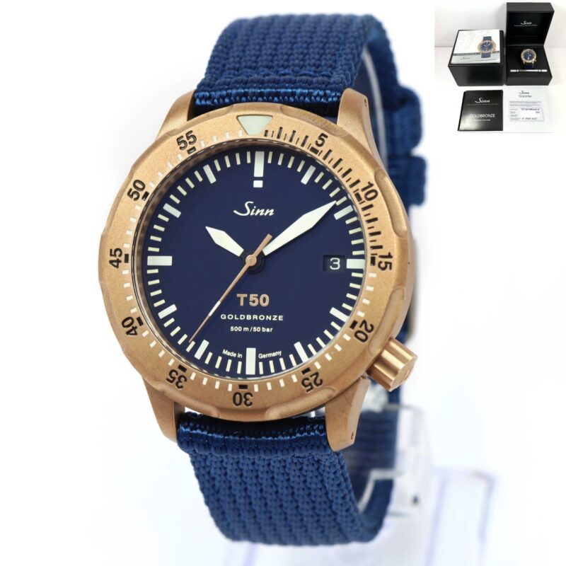 New 2025 Sinn T50 Goldbronze B Limited Edition 1052.2909 41MM Blue Box Papers