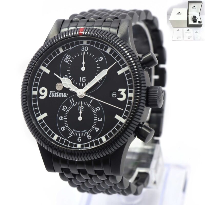 Tutima Grand Classic 80TH Anniversary 781-32 43MM Black Steel Box Papers