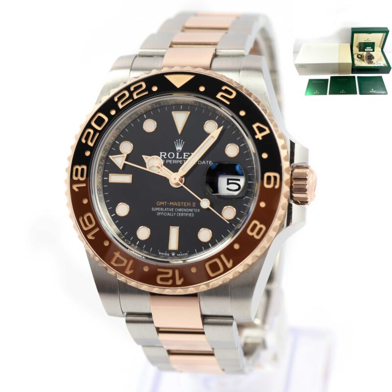 2023 Rolex GMT-Master II Rootbeer 126711CHNR 40MM 18K Rg Two-Tone Box Papers