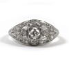 Old European Cut Diamond Platinum Vintage Antique Ring